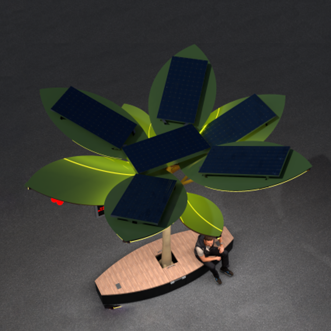 Solar Tree Light View