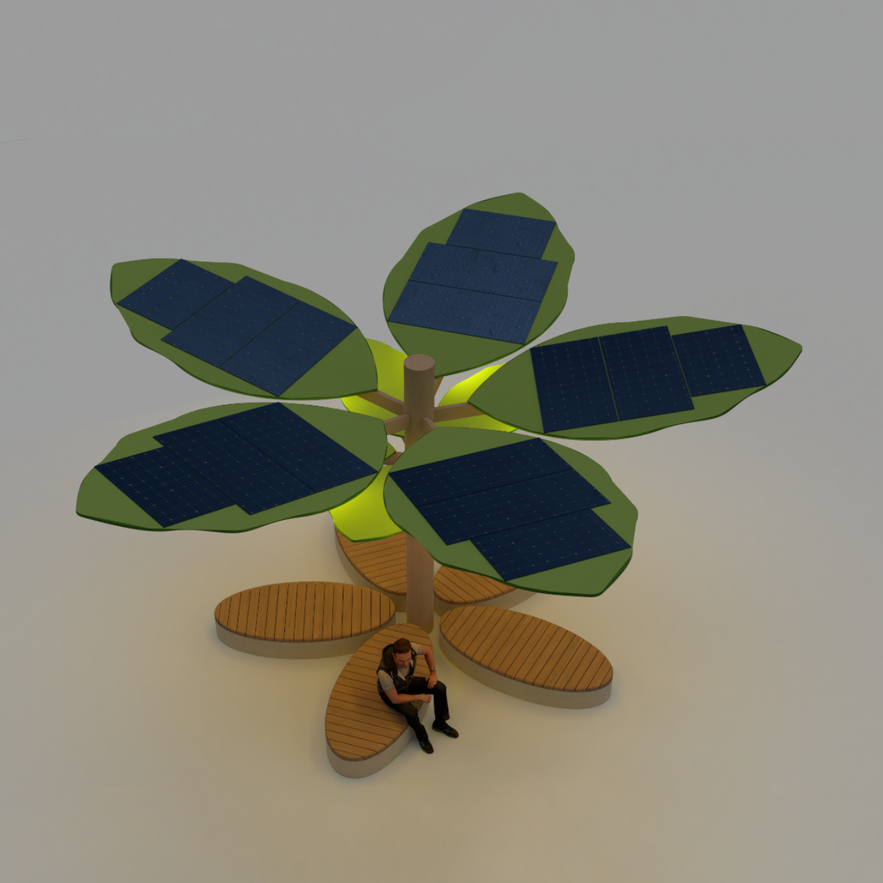 Solar Tree Light View