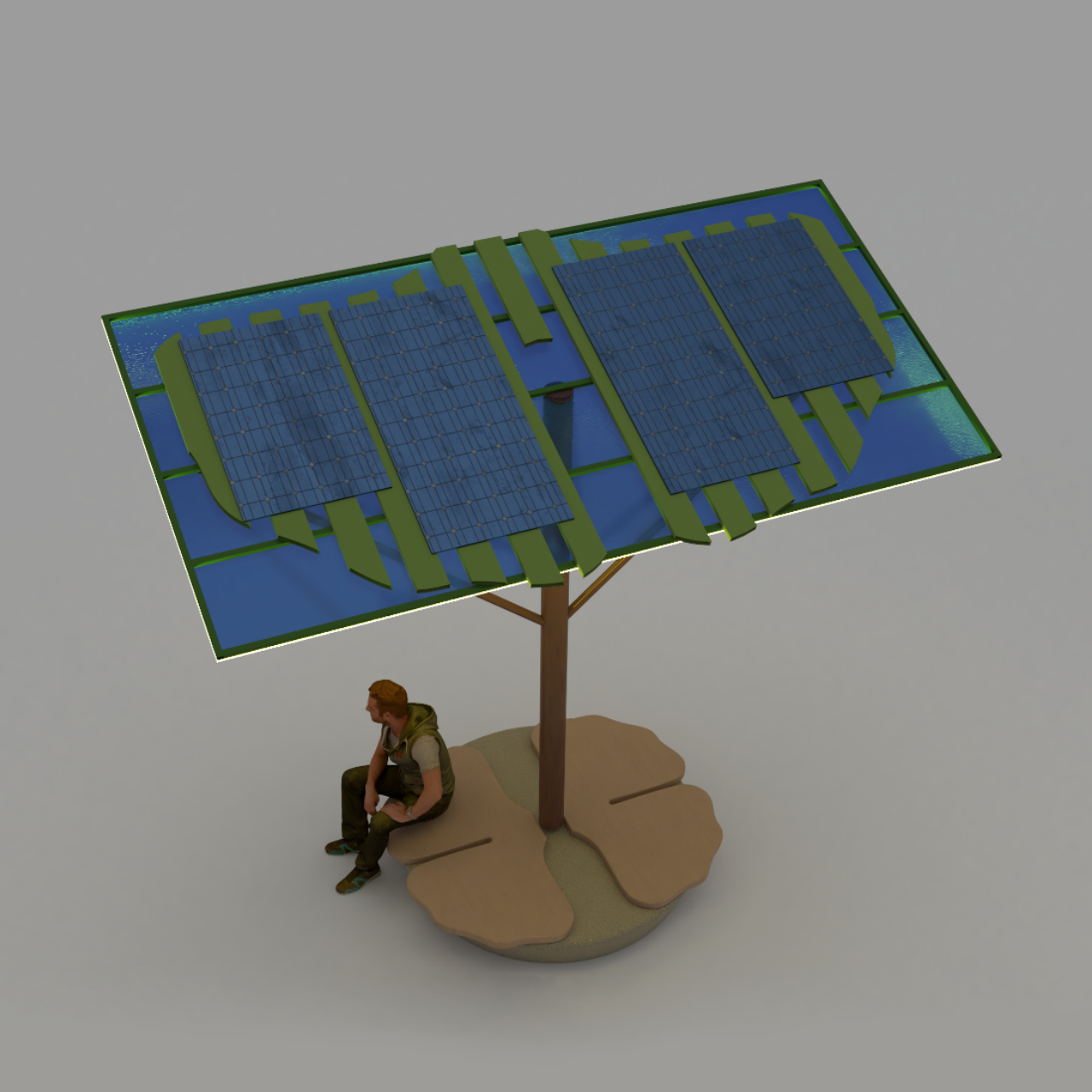 Solar Tree Light View